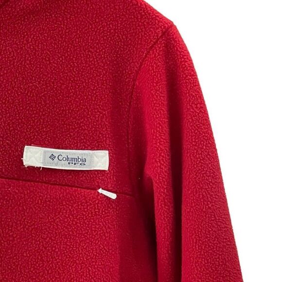 COLUMBIA Men's ALABAMA Crimson Tide Collegiate Harborside Fleece Pullover Small - Picture 4 of 7